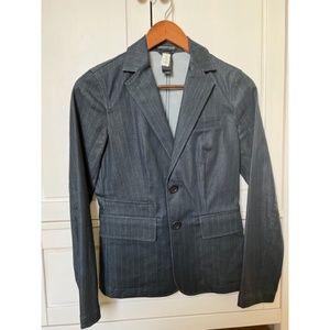 Blue & Grey Pinstripe Blazer. Never worn. Petite size 2. Kenneth Cole.